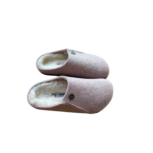 Birkenstock Girls Soft Pink Zermatt Shearling Wool Felt Slip On Clogs Size 31 13 - Picture 16 of 16